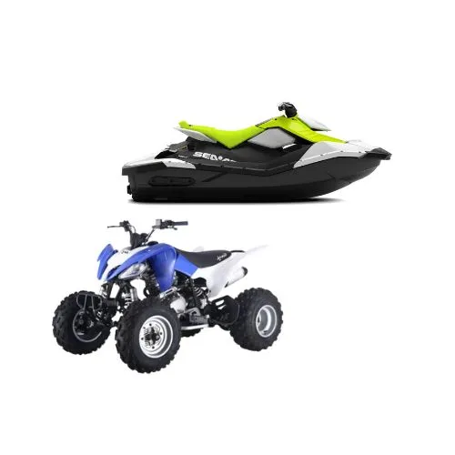 A picture of a jet ski and a quad bike representing an example of the things one could get with leisure loans